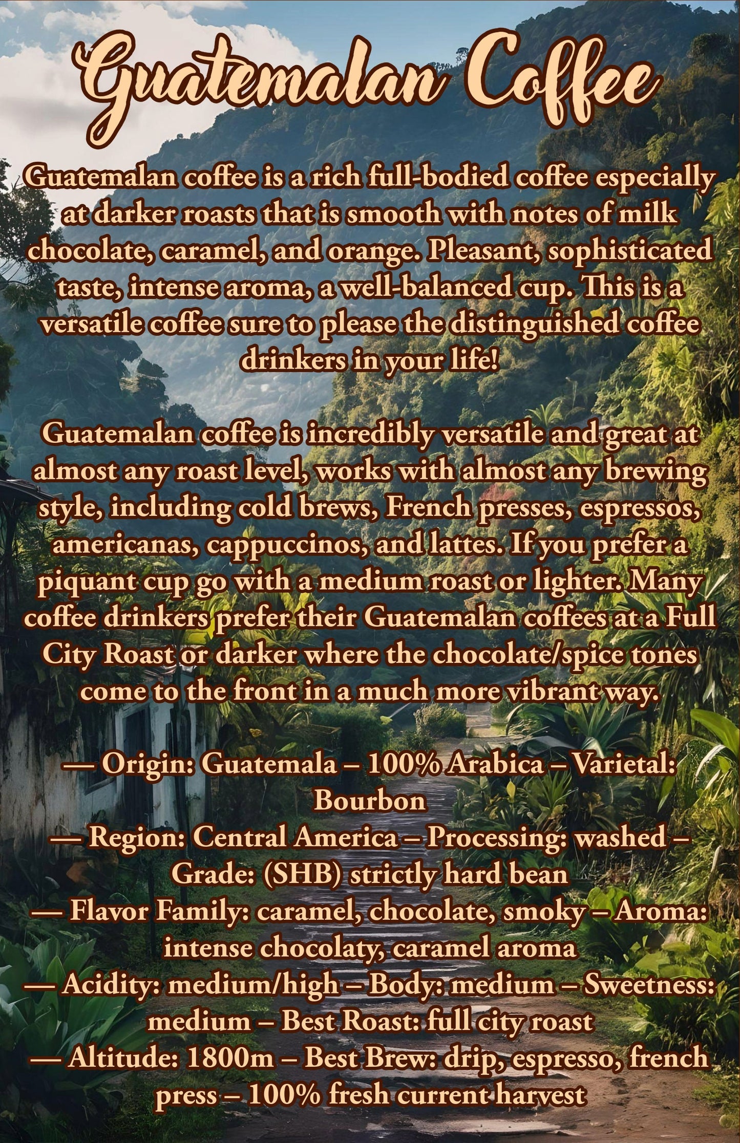 12 Oz Guatemalan Coffee | 100% Arabica Coffee Beans | Gift Ideas | Best Seller |