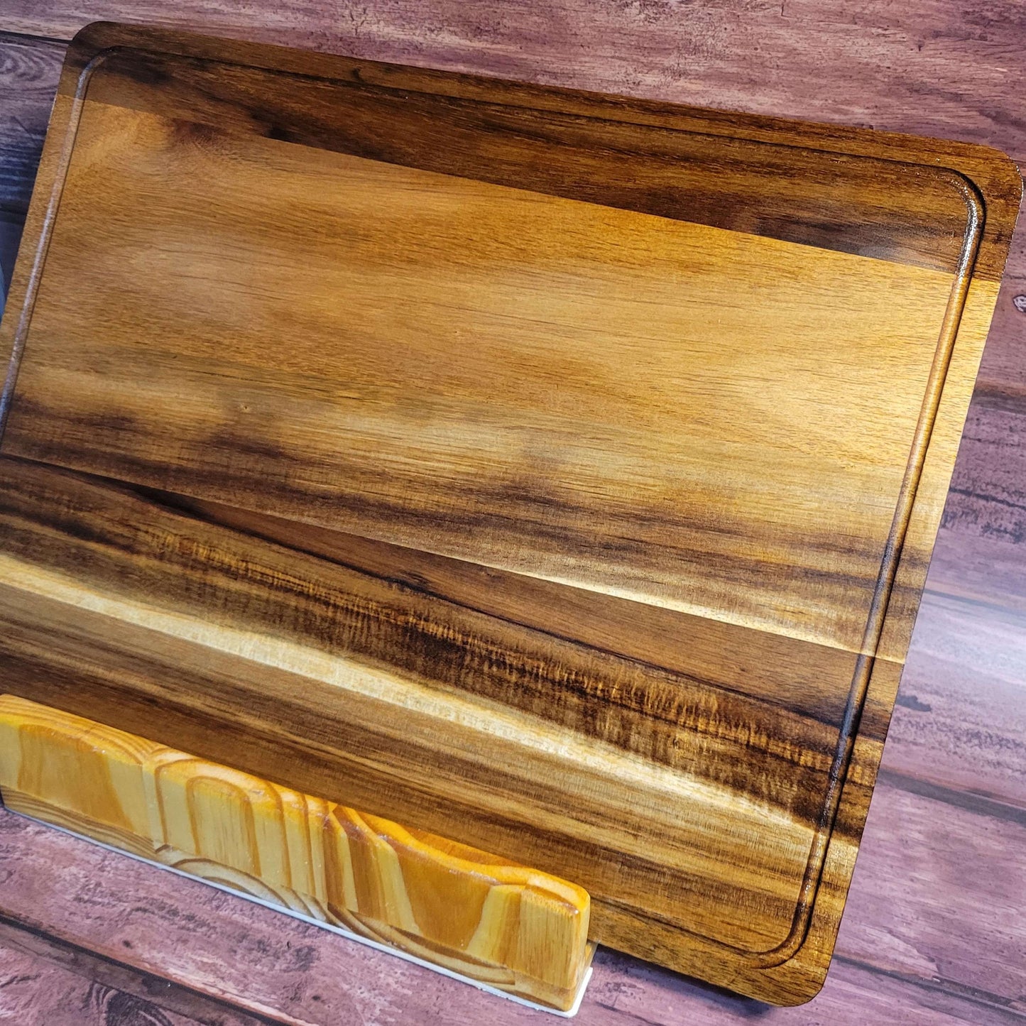 Ocean Acacia Wood Cutting Board/Charcuterie Board 18"x14" -Made in the USA!