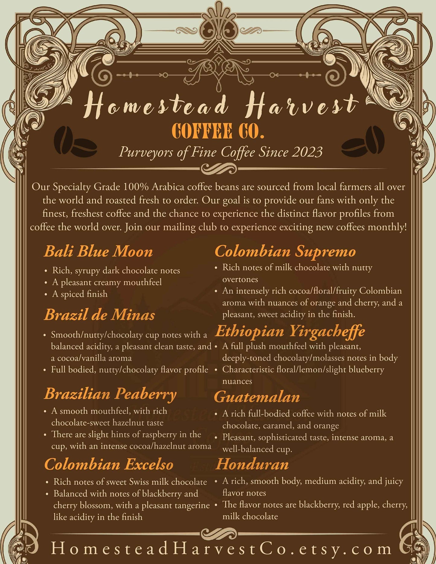 36 Oz Salvadorian Coffee Bean Sampler | 100% Arabica Coffee Beans | - Invictus Supply Co.
