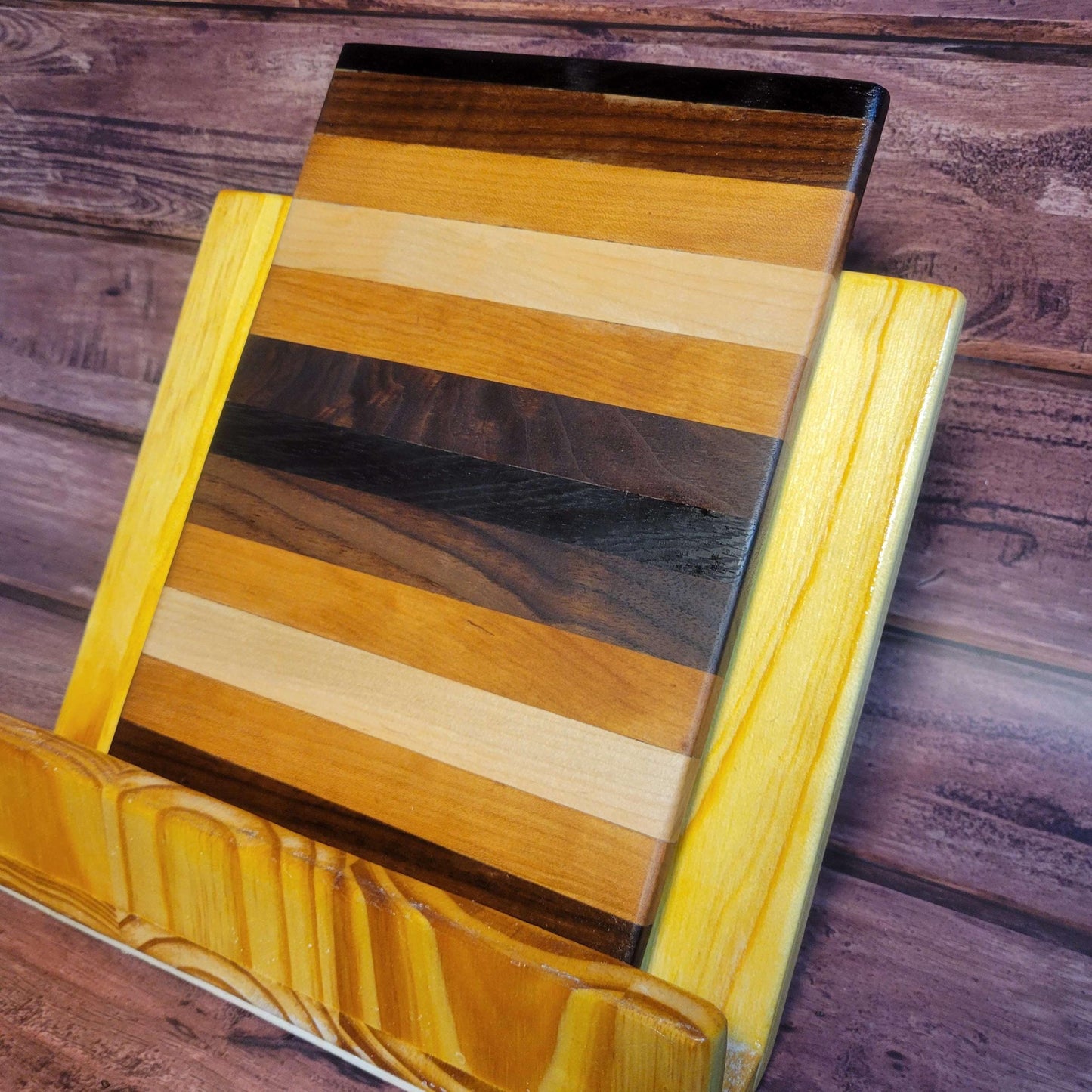 Fine Exotic Hardwood Cutting/Charcuterie/Serving Board 12"W x 8"H - Made in USA!