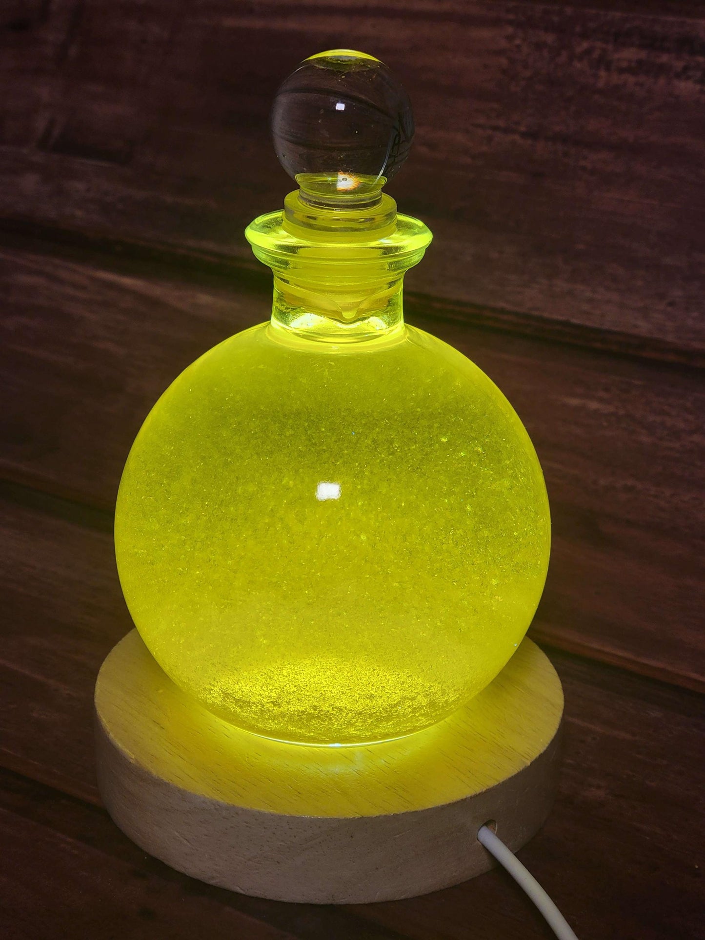 Golden Rain Snow Globe Light Up LED Display - Unique Gift!
