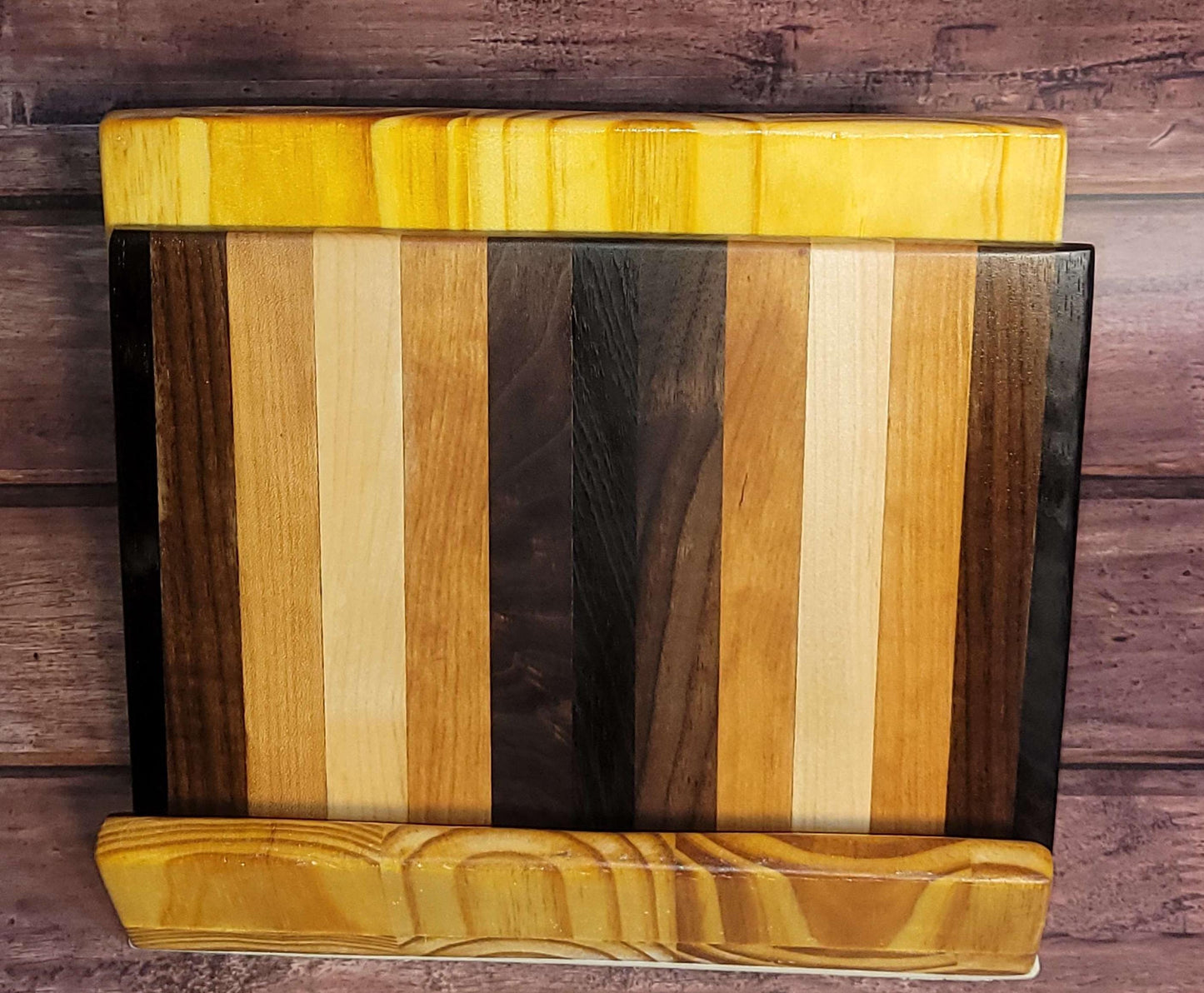 Fine Exotic Hardwood Cutting/Charcuterie/Serving Board 12"W x 8"H - Made in USA!