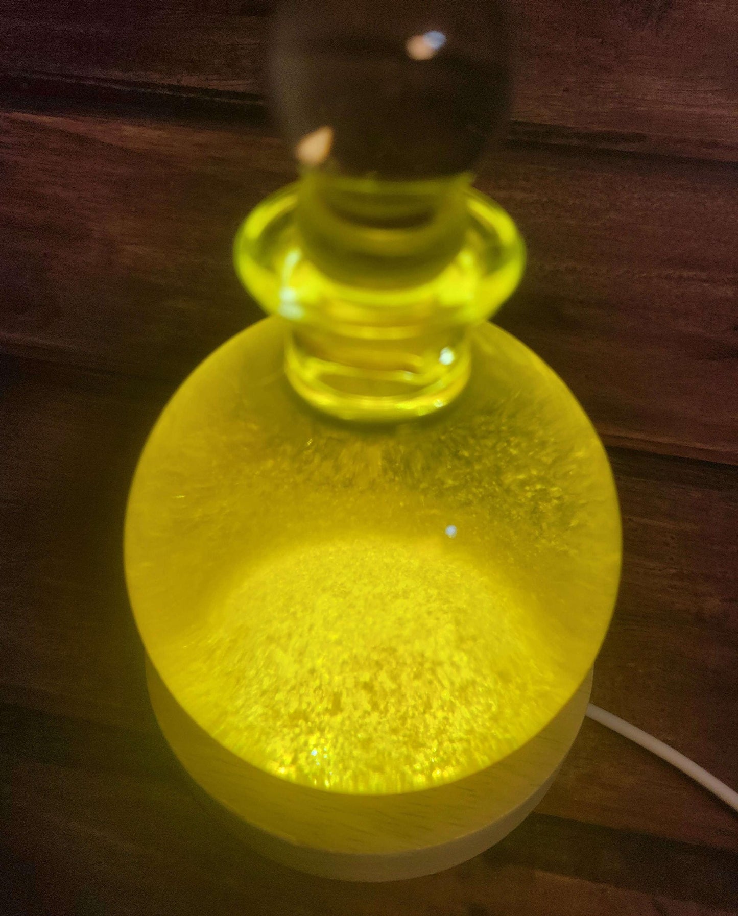 Golden Rain Snow Globe Light Up LED Display - Unique Gift!