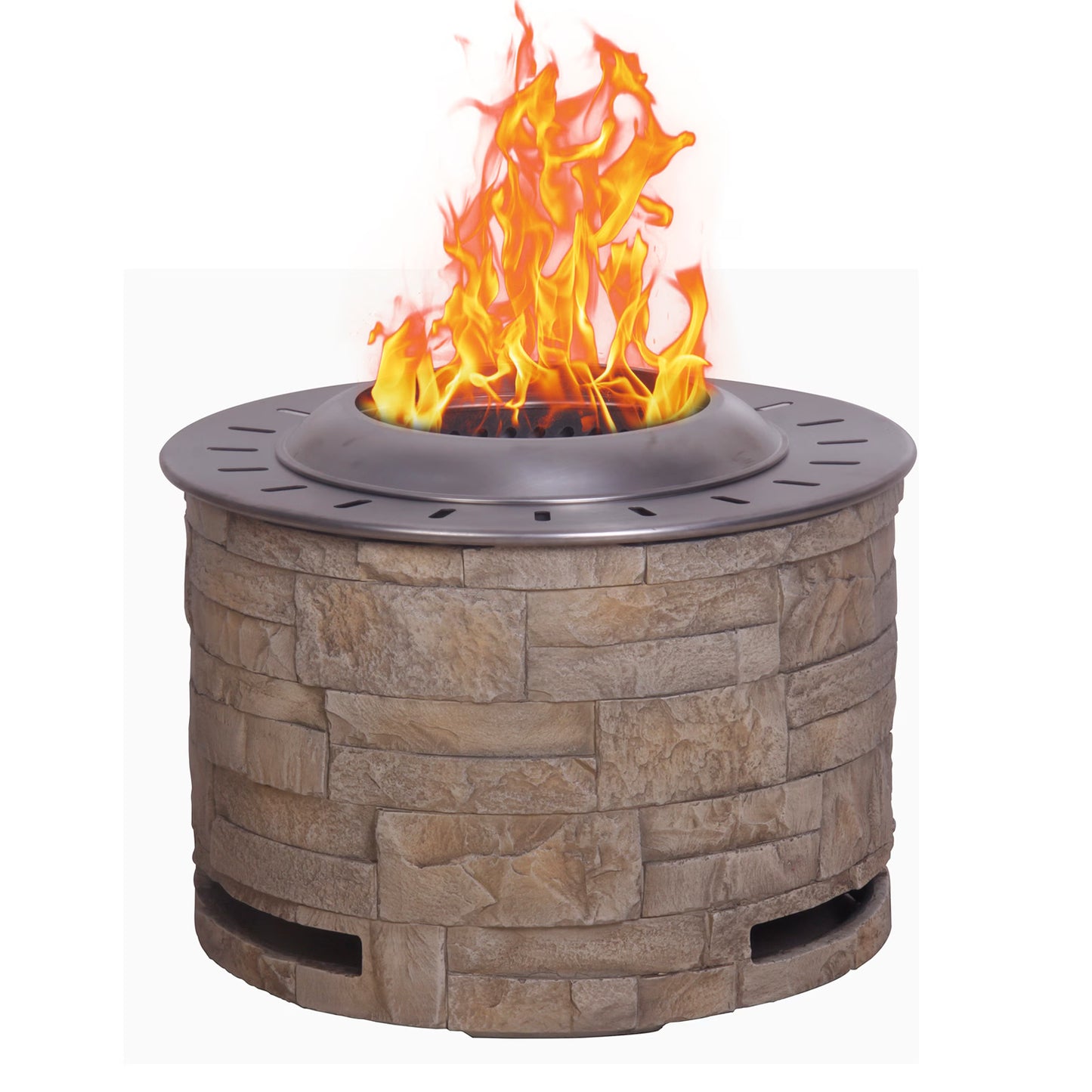 Stacked Stone Smokeless Firepit For Wood Pellets Twigs Wood Fuel