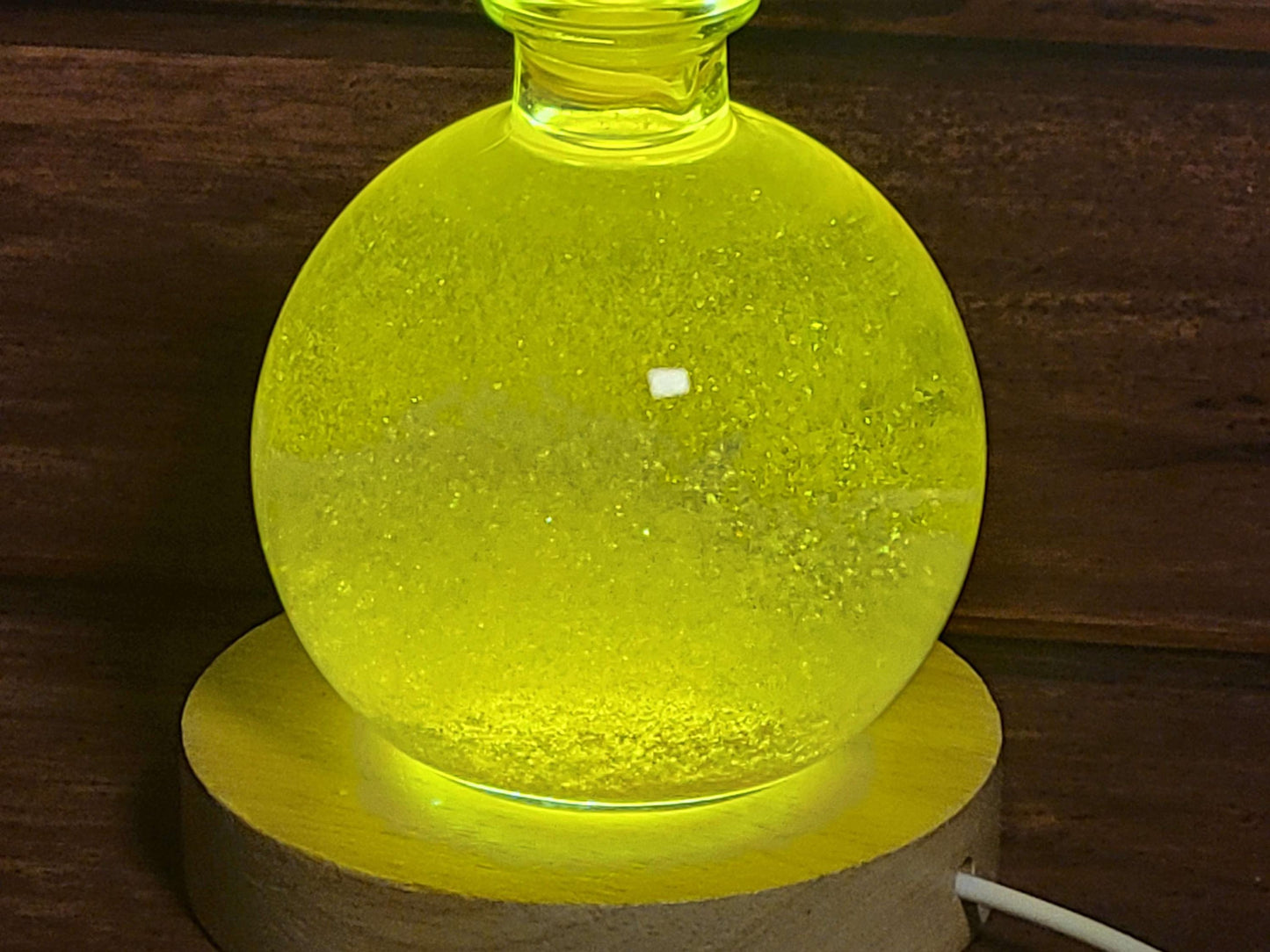 Golden Rain Snow Globe Light Up LED Display - Unique Gift!