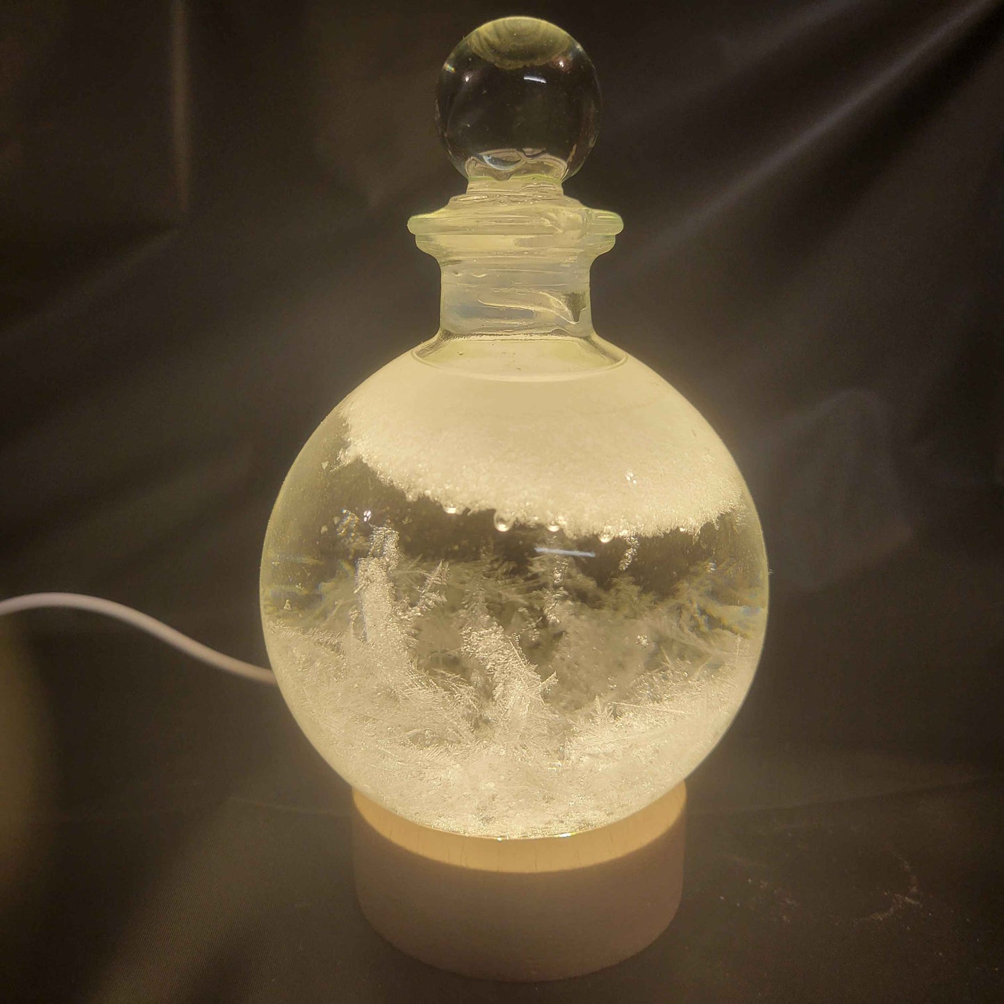 Fitzroy Storm Glass Barometer Snow Globe w/ LED USB Display | Made in the USA! | Great Gift Idea | - Invictus Supply Co.