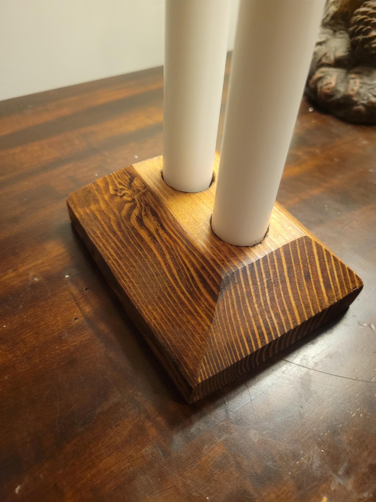 Rustic Wood Candle Holder