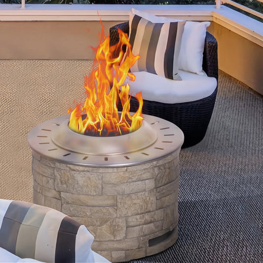 Stacked Stone Smokeless Firepit For Wood Pellets Twigs Wood Fuel