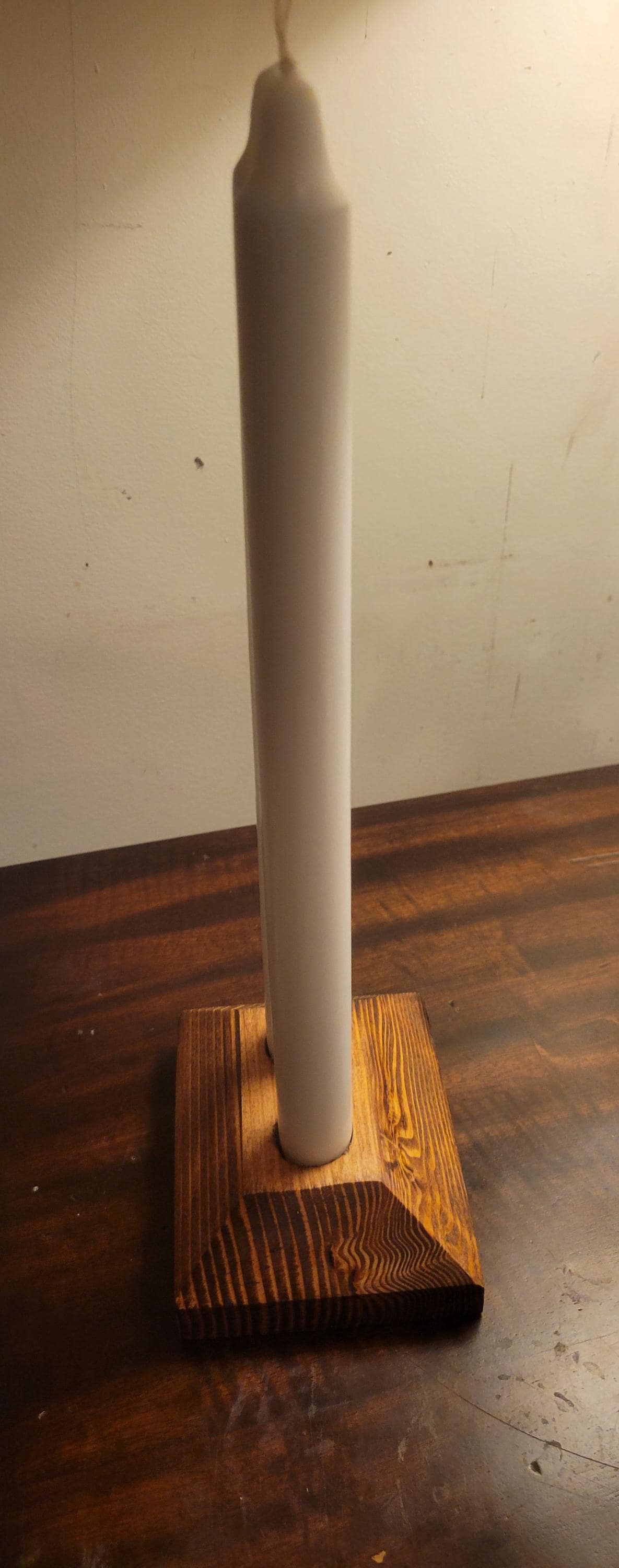 Rustic Wood Candle Holder