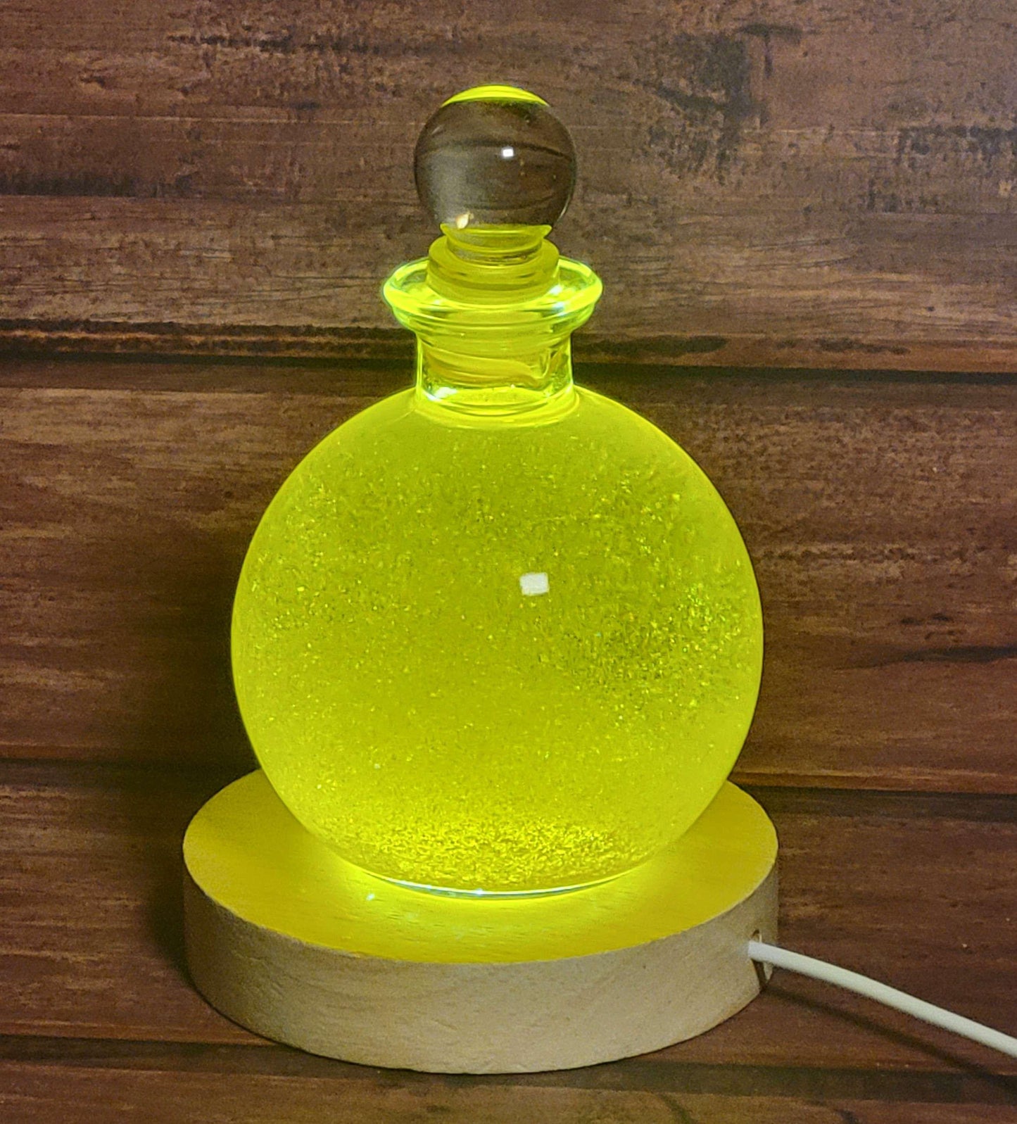 Golden Rain Snow Globe Light Up LED Display - Unique Gift!
