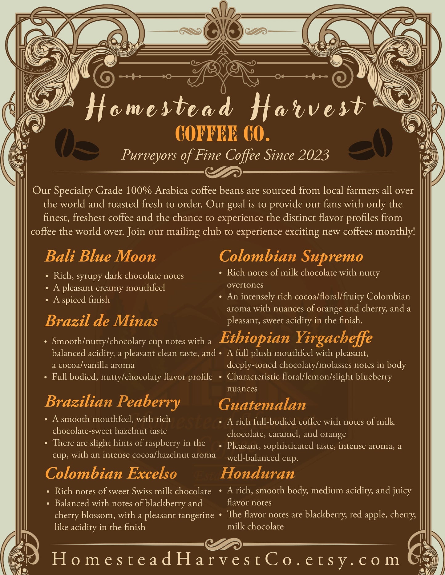 12 Oz Ethiopian Yirgacheffe Coffee | 100% Arabica Coffee Beans |